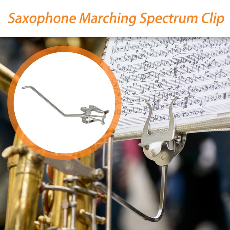 Lovermusic Silver Round Socket Sax Clamp-On Clip Holder Lyre Replacement for Alto Tenor Saxophone - Image 2